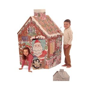 Build & Color Gingerbread Playhouse Cardboard Craft by Creatology
